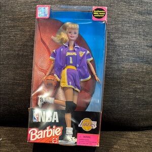 Barbie NBA Lakers Doll in Purple and Yellow Outfit